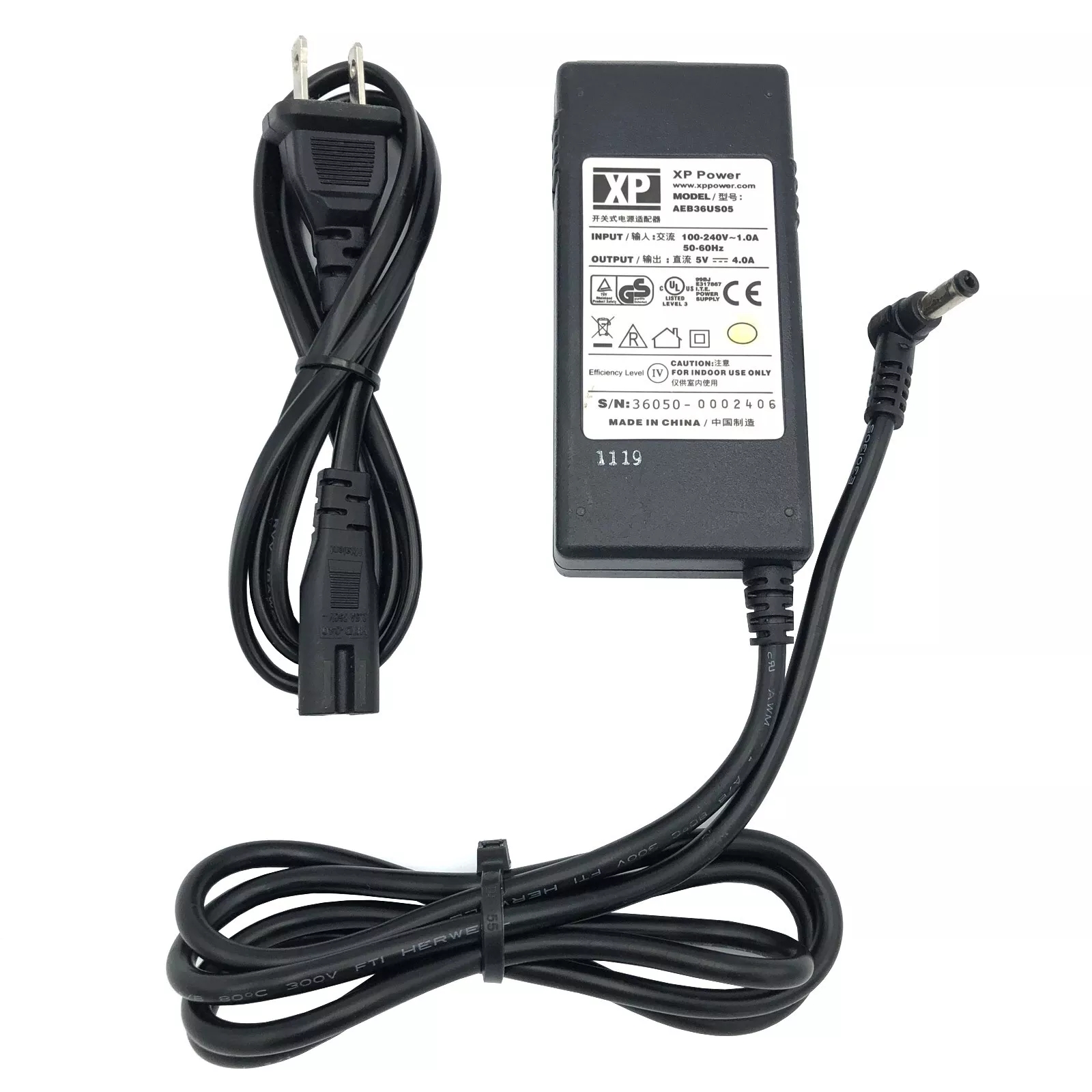 *Brand NEW*Genuine XP Power AEB36US05 5V 4A 20W AC/DC Adapter Power Supply